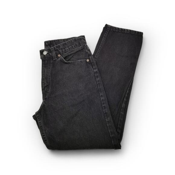 VINTAGE LEVI'S 961 Loose Fit Orange Tab 1996 Black 100% Cotton - 6 Short - Picture 3 of 11